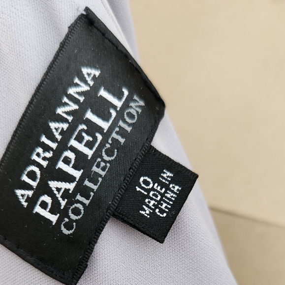 Adrianna Papell Silver One Shoulder Dress - Picture 2 of 7